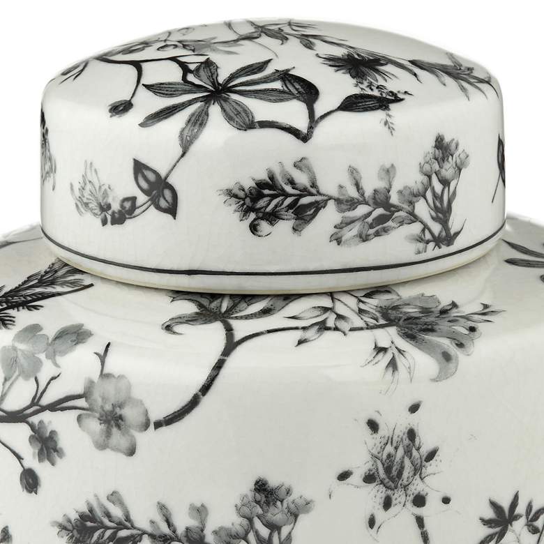 Image 6 Prentiss Black and White 3-Piece Ceramic Vase and Jar Set more views