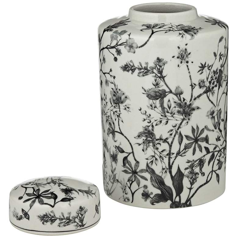 Image 7 Prentiss Black and White 3-Piece Ceramic Vase and Jar Set more views