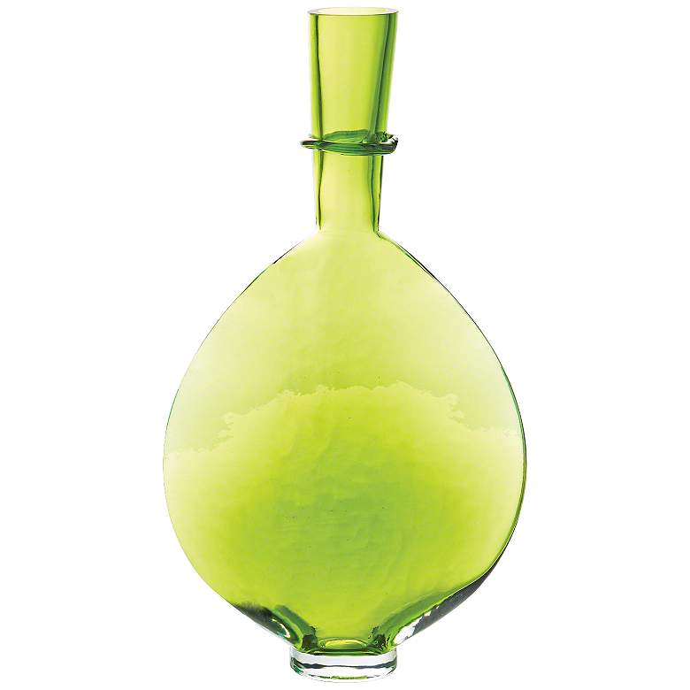 Image 1 Prescience Lime 16 3/4 inch High Modern Glass Ring Bottle