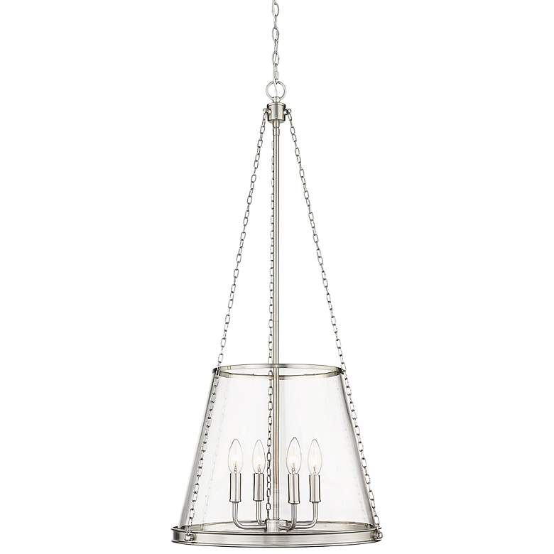 Image 1 Prescott 18" Wide Brushed Nickel 4-Light Pendant