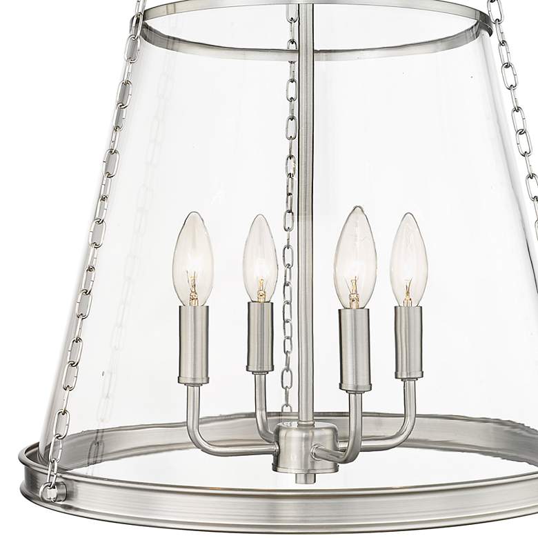 Image 3 Prescott 18" Wide Brushed Nickel 4-Light Pendant more views