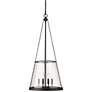 1_Prescott 18" Wide Matte Black 4-Light Cone Pendant