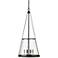 Prescott 18" Wide Matte Black 4-Light Cone Pendant