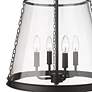 3_Prescott 18" Wide Matte Black 4-Light Cone Pendant more views