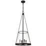 4_Prescott 18" Wide Matte Black 4-Light Cone Pendant more views