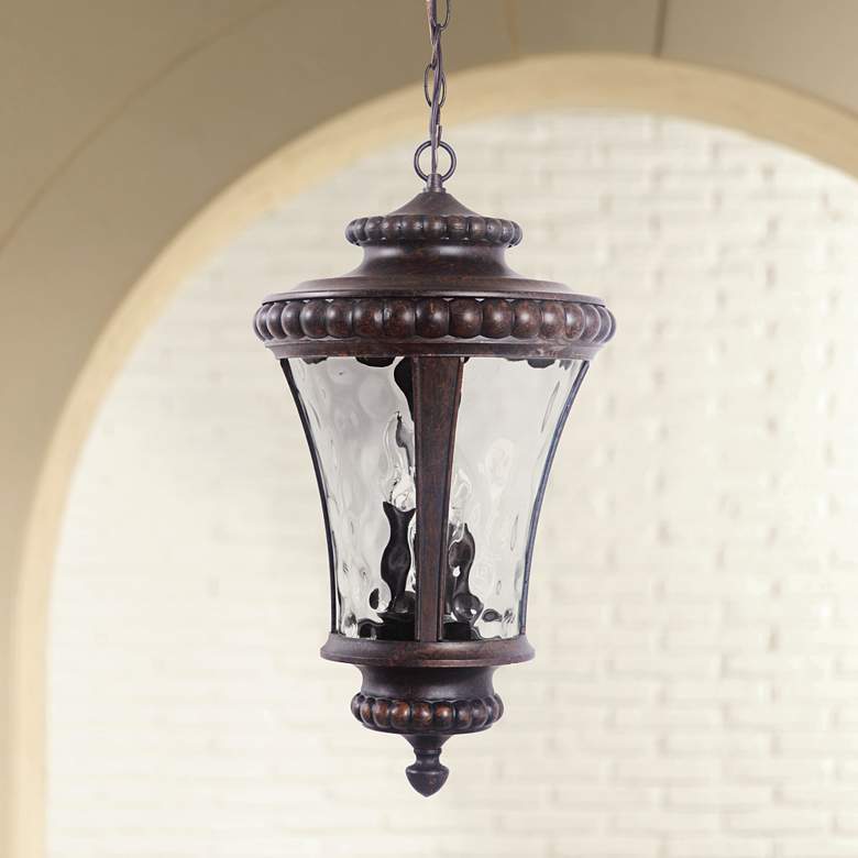 Image 1 Prescott 21 3/4"H Bronze Outdoor Hanging Light