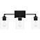 Prescott 24" Wide Matte Black 3-Light Bath Light