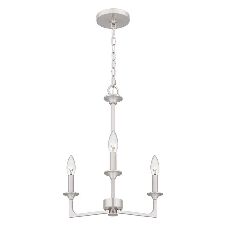 Image 3 Prescott 3-Light Brushed Nickel Chandelier more views