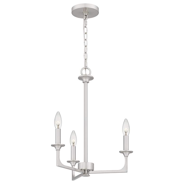 Image 4 Prescott 3-Light Brushed Nickel Chandelier more views