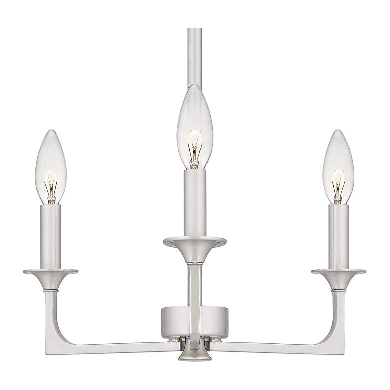 Image 5 Prescott 3-Light Brushed Nickel Chandelier more views