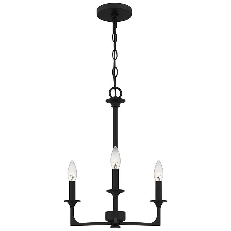 Image 1 Prescott 3-Light Matte Black Chandelier