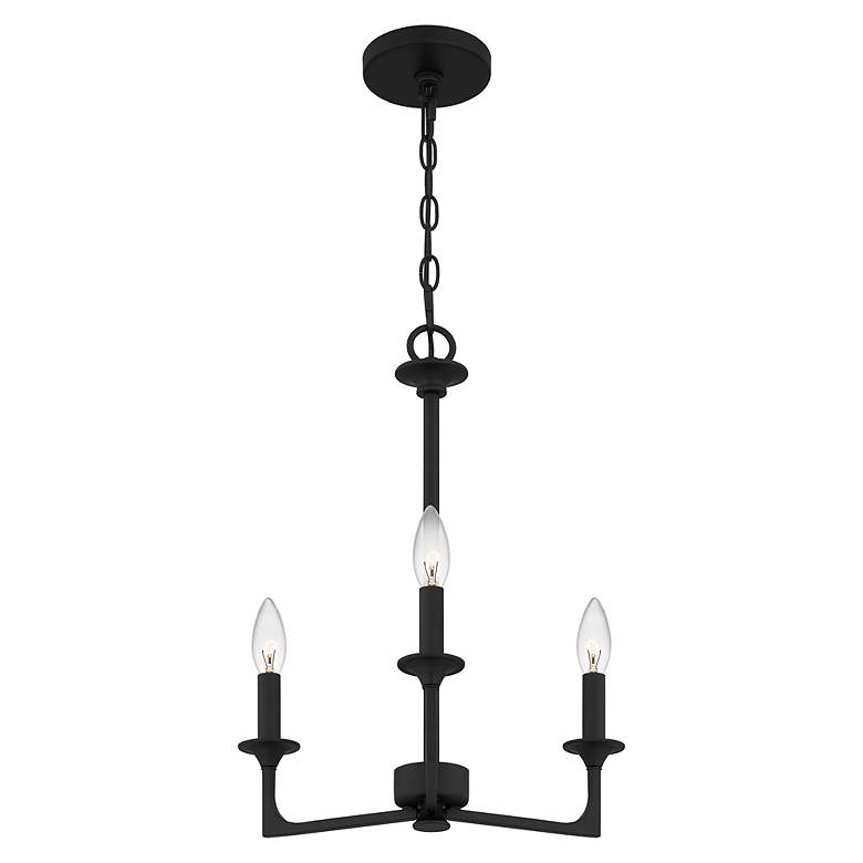 Image 3 Prescott 3-Light Matte Black Chandelier more views