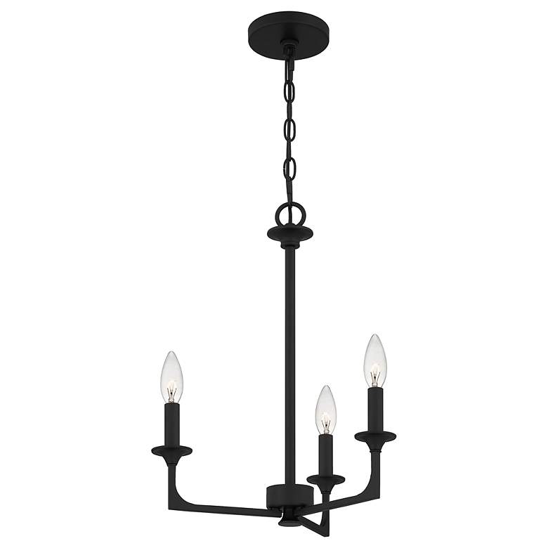 Image 4 Prescott 3-Light Matte Black Chandelier more views