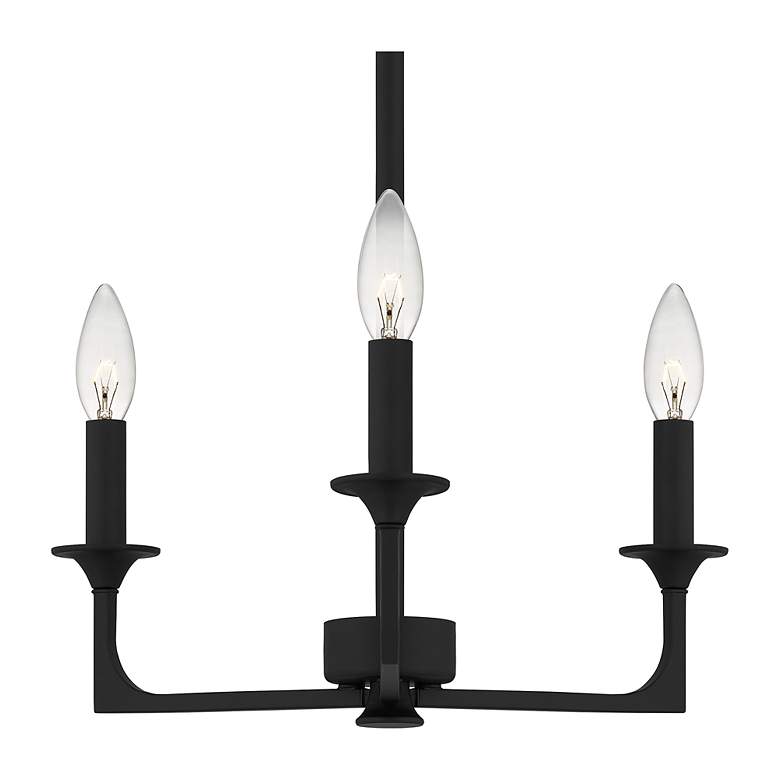 Image 5 Prescott 3-Light Matte Black Chandelier more views