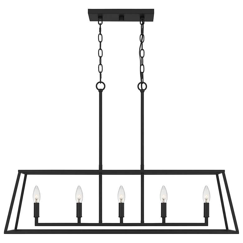 Image 4 Prescott 36" Wide Matte Black 5-Light Island Chandelier more views