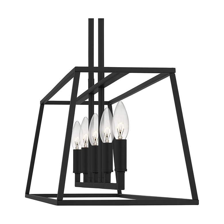 Image 6 Prescott 36" Wide Matte Black 5-Light Island Chandelier more views