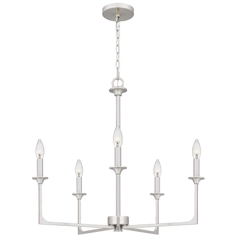 Image 1 Prescott 5-Light Brushed Nickel Chandelier