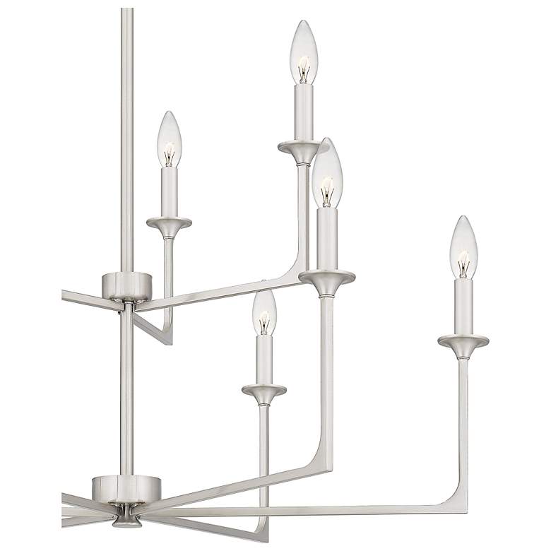 Image 5 Prescott 9-Light Brushed Nickel Chandelier more views
