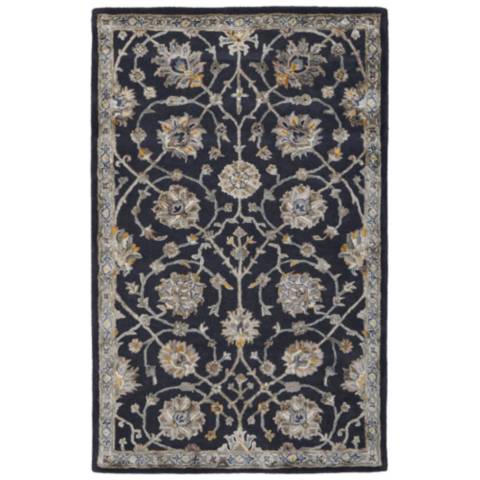 Fairview Spring Blue Rug Prescott Floral & Botanical Hand Tufted Blue Area Rug 8940F 8' x 10 ...