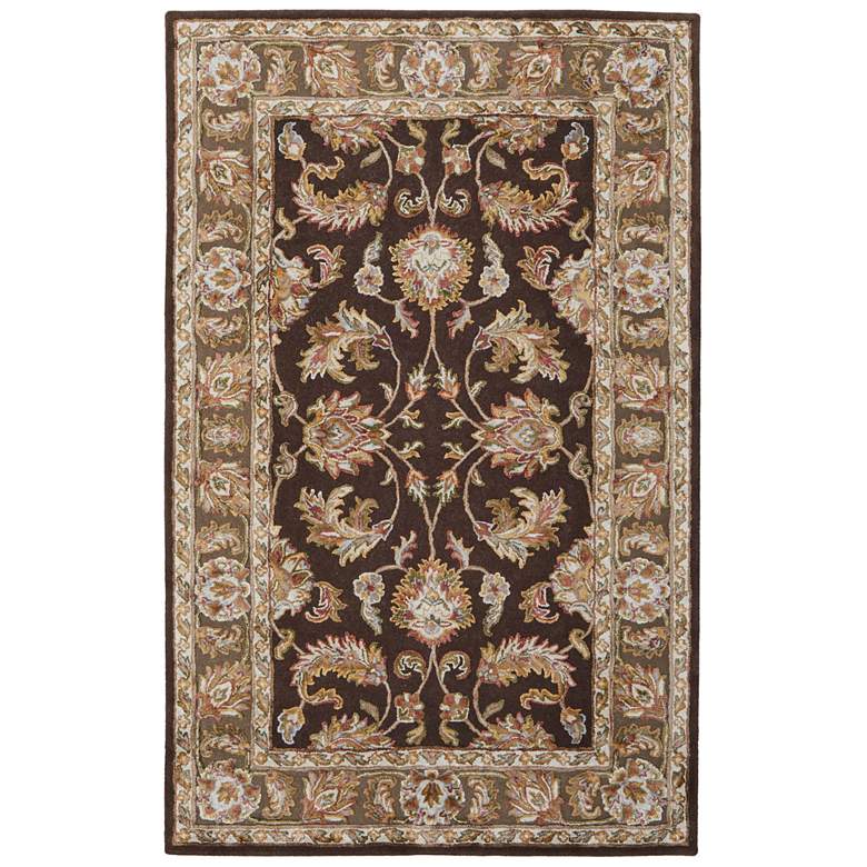 Image 1 Prescott Traditional Oriental Hand Tufted Brown Area Rug 8937F