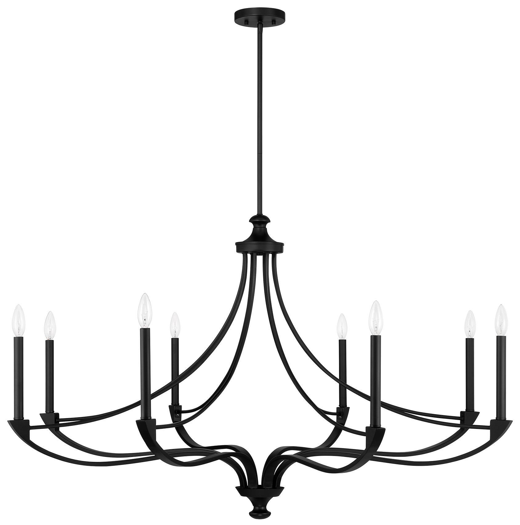 Image 2 Preserve 8-Light Chandelier in Matte Black more views