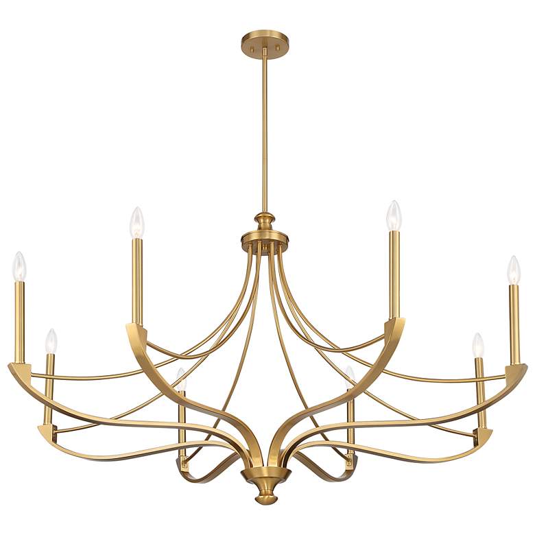 Image 4 Preserve 8-Light Chandelier in Warm Brass more views