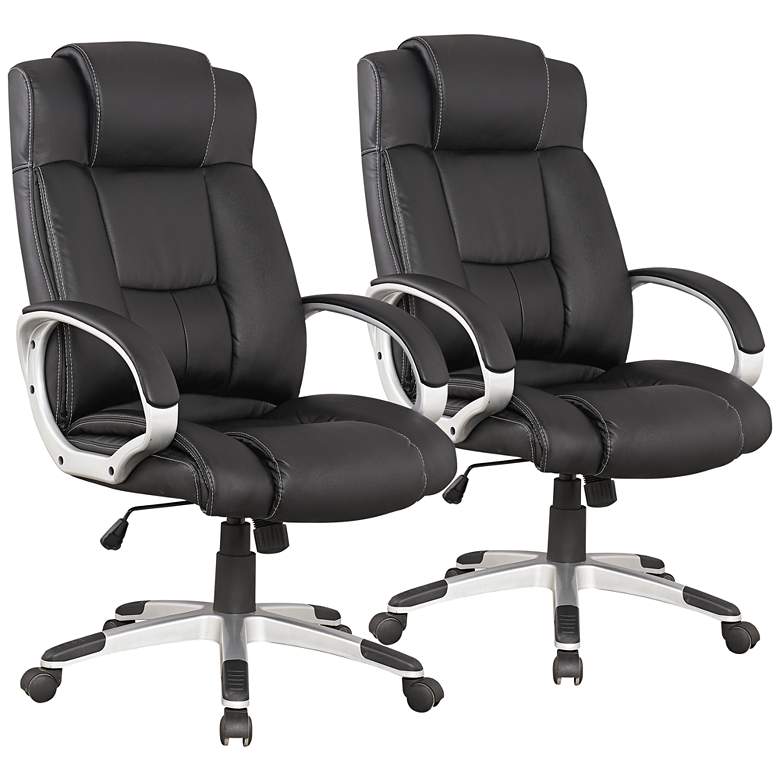 Image 1 Presidential Washington Black Office Chair Set of 2