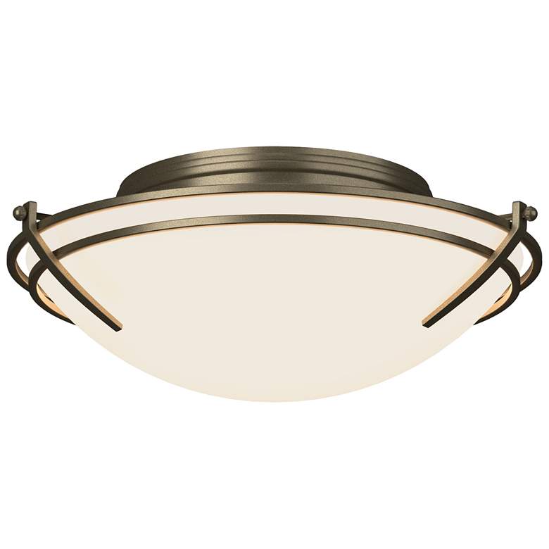 Image 1 Presidio Tryne 15.7 inch Wide Soft Gold Flush Mount With Opal Glass Shade