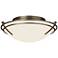 Presidio Tryne 15.7" Wide Soft Gold Flush Mount With Opal Glass Shade