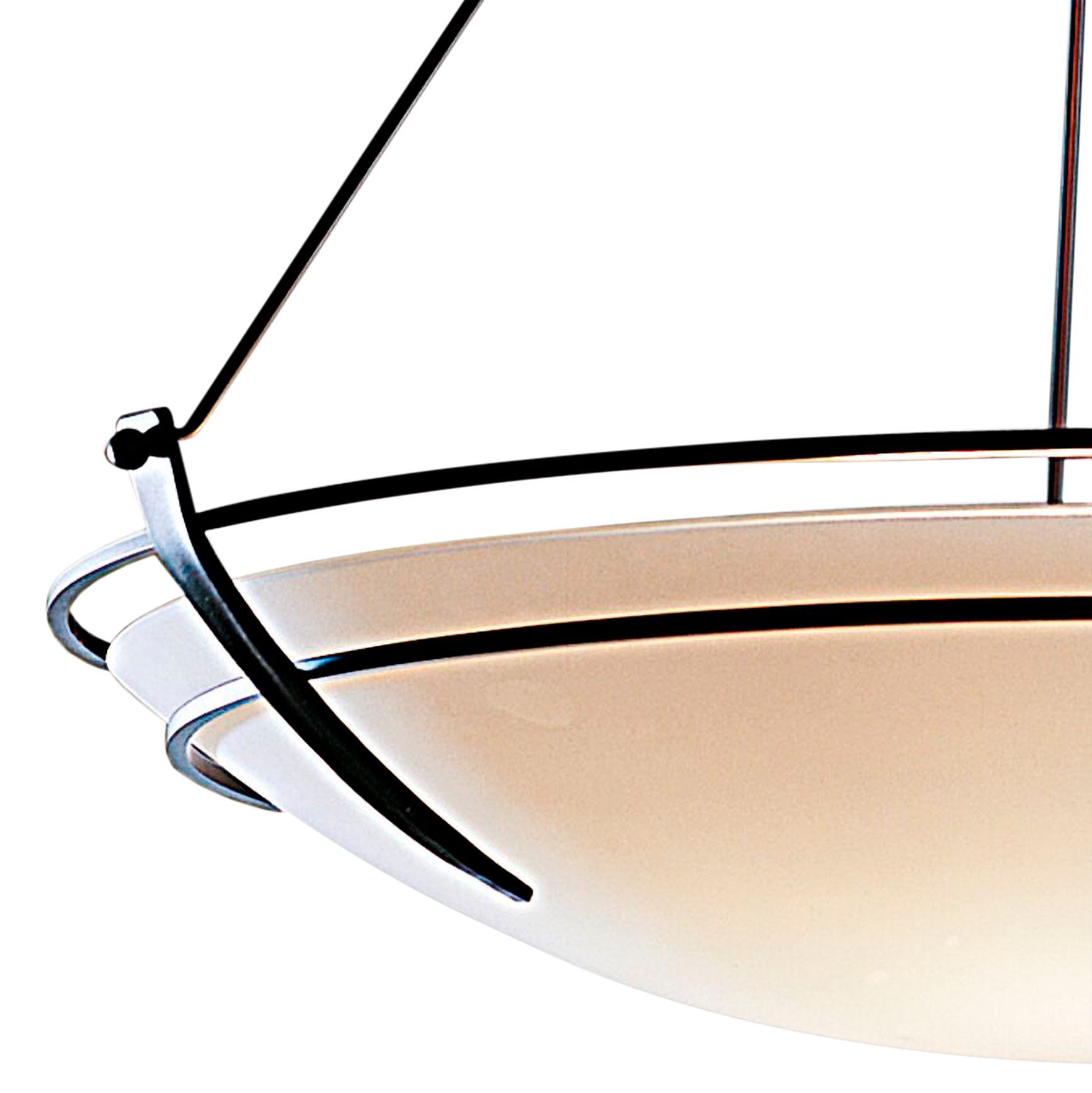 Image 3 Presidio Tryne 28.6"W Large Dark Smoke Semi-Flush With Opal Shade more views