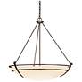1_Presidio Tryne 35.1" Wide Large Scale Bronze Pendant With Opal Glass S