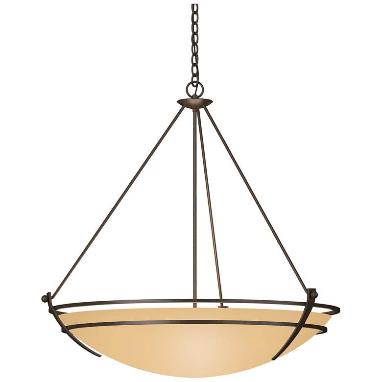 Image 1 Presidio Tryne 35.1" Wide Large Scale Bronze Pendant With Sand Glass S