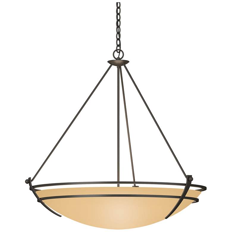 Image 1 Presidio Tryne 35.1"W Large Scale Dark Smoke Pendant With Sand Glass S