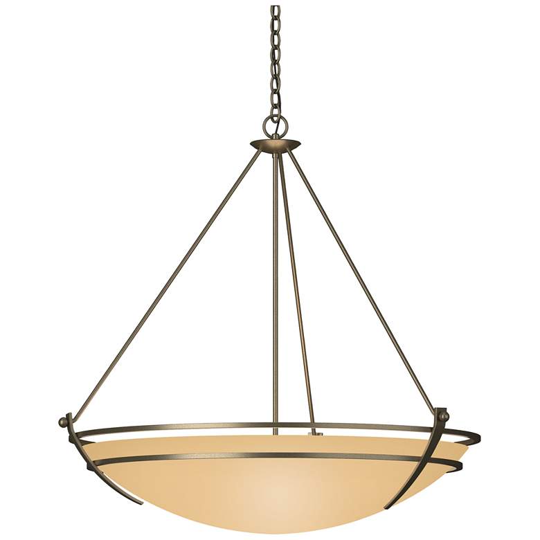 Image 1 Presidio Tryne 35.1"W Large Scale Soft Gold Pendant With Sand Glass Sh