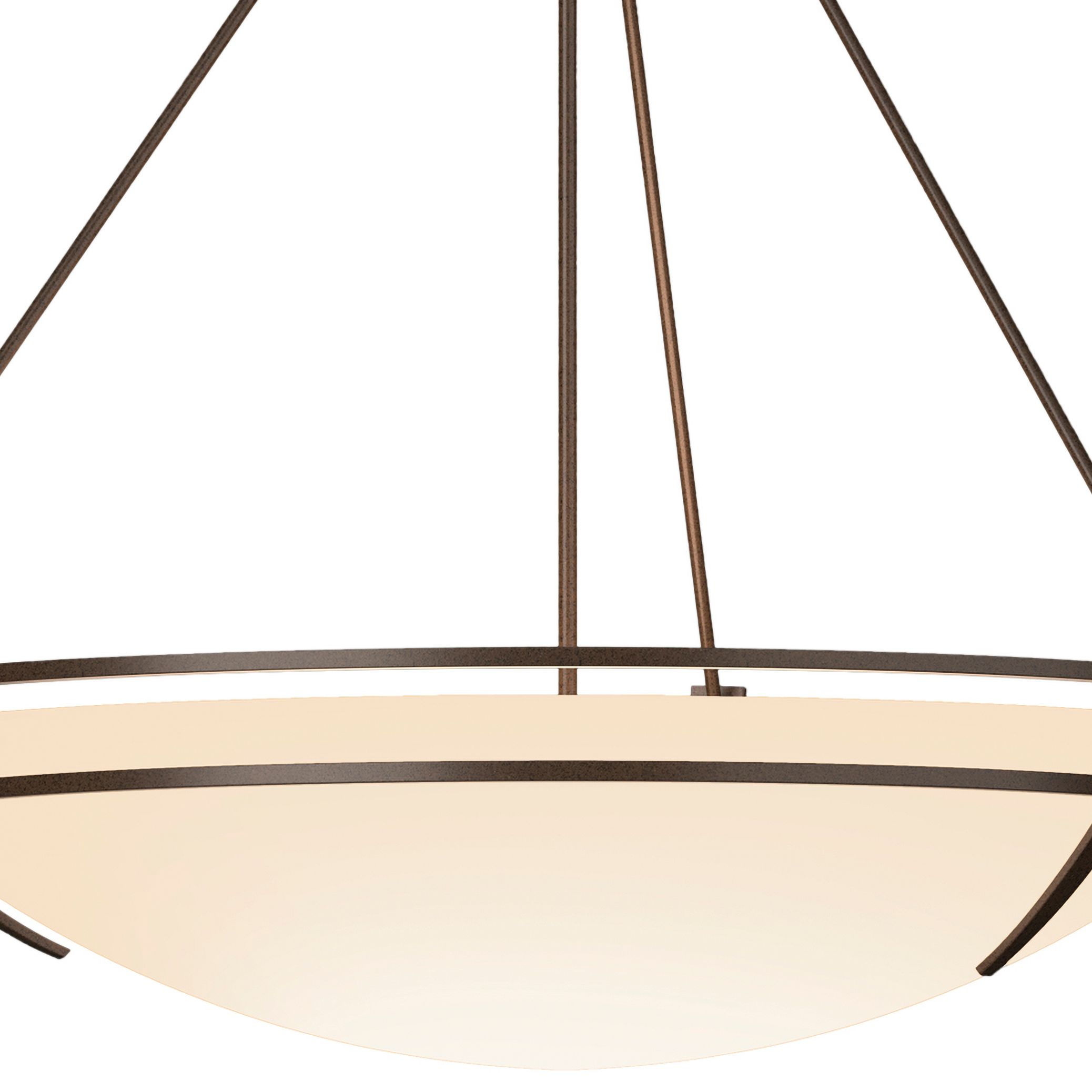 Image 2 Presidio Tryne 35" Wide Bronze and Opal Glass Pendant Light - Made to  more views