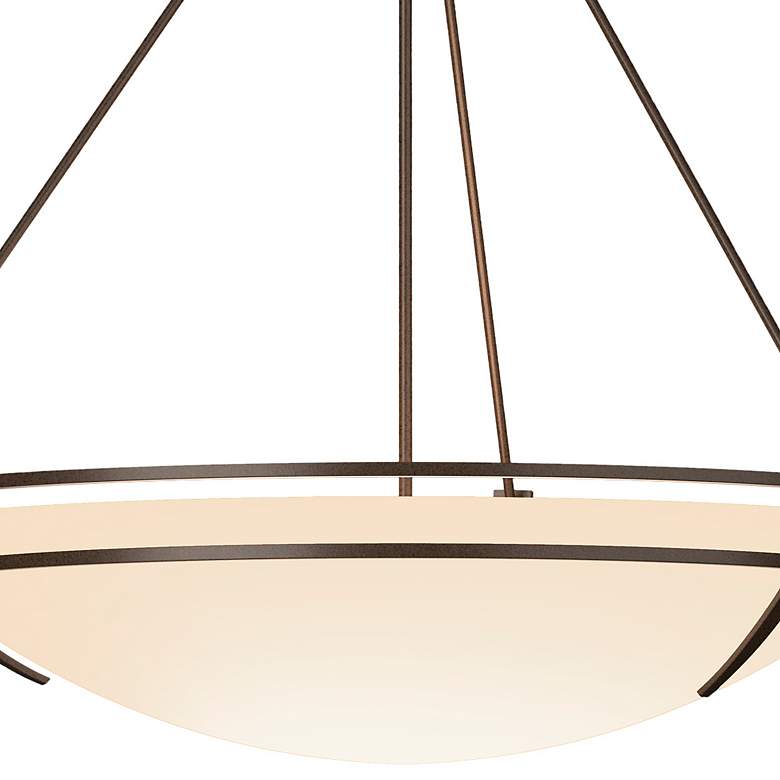 Image 2 Presidio Tryne 35" Wide Bronze and Opal Glass Pendant Light more views