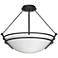 Presidio Tryne Medium Semi-Flush - Black - Opal Glass