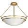 Presidio Tryne Medium Semi-Flush - Brass - Opal Glass