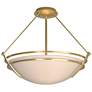 Presidio Tryne Medium Semi-Flush - Brass - Sand Glass