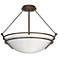 Presidio Tryne Medium Semi-Flush - Bronze - Opal Glass
