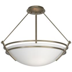 Presidio Tryne Medium Semi-Flush - Gold - Opal Glass