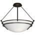 Presidio Tryne Medium Semi-Flush - Oil Rubbed Bronze - Opal Glass