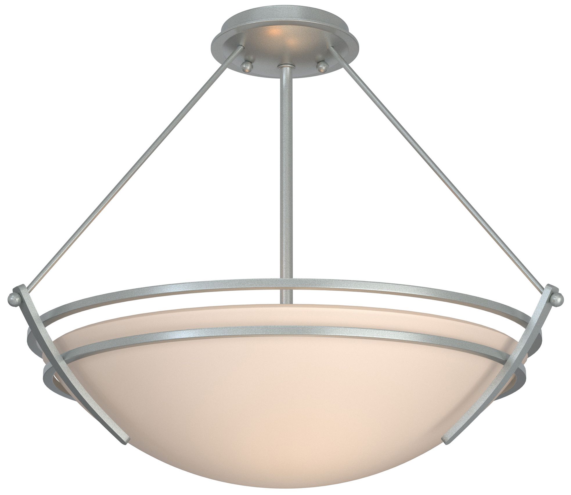 Presidio Tryne Medium Semi-Flush - Platinum - Sand Glass - Made to Order