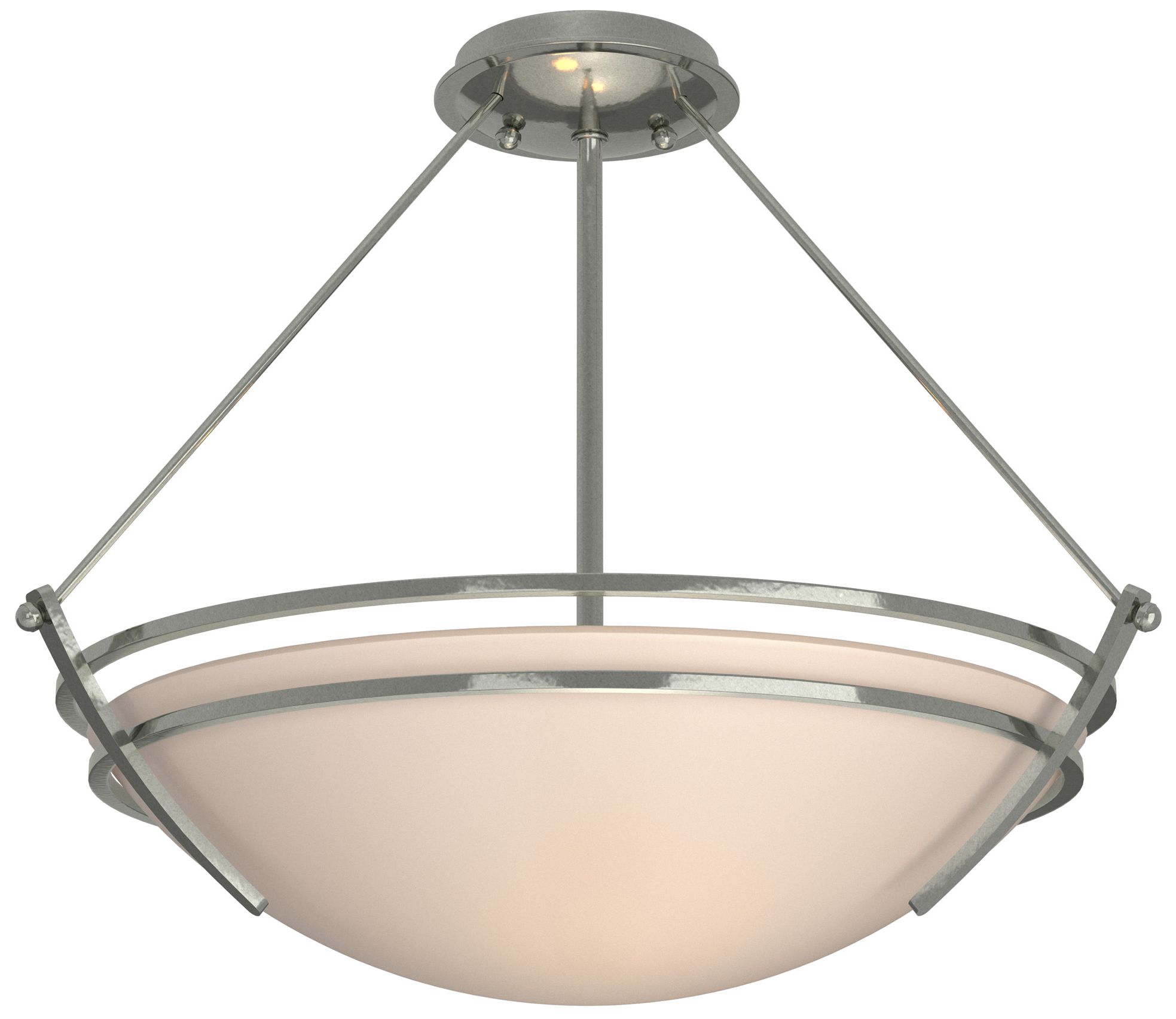 Presidio Tryne Medium Semi-Flush - Sterling - Sand Glass - Made to Order