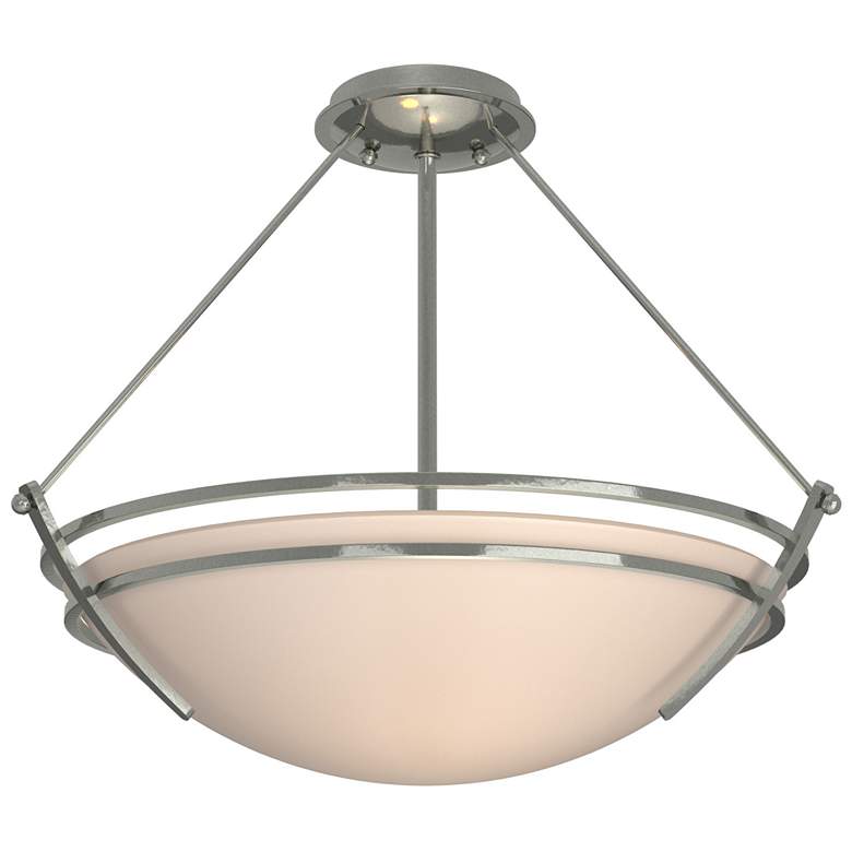 Image 1 Presidio Tryne Medium Semi-Flush - Sterling - Sand Glass