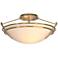 Presidio Tryne Short Semi-Flush - Brass - Opal Glass