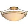 Presidio Tryne Short Semi-Flush - Brass - Sand Glass