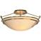 Presidio Tryne Short Semi-Flush - Brass - Sand Glass