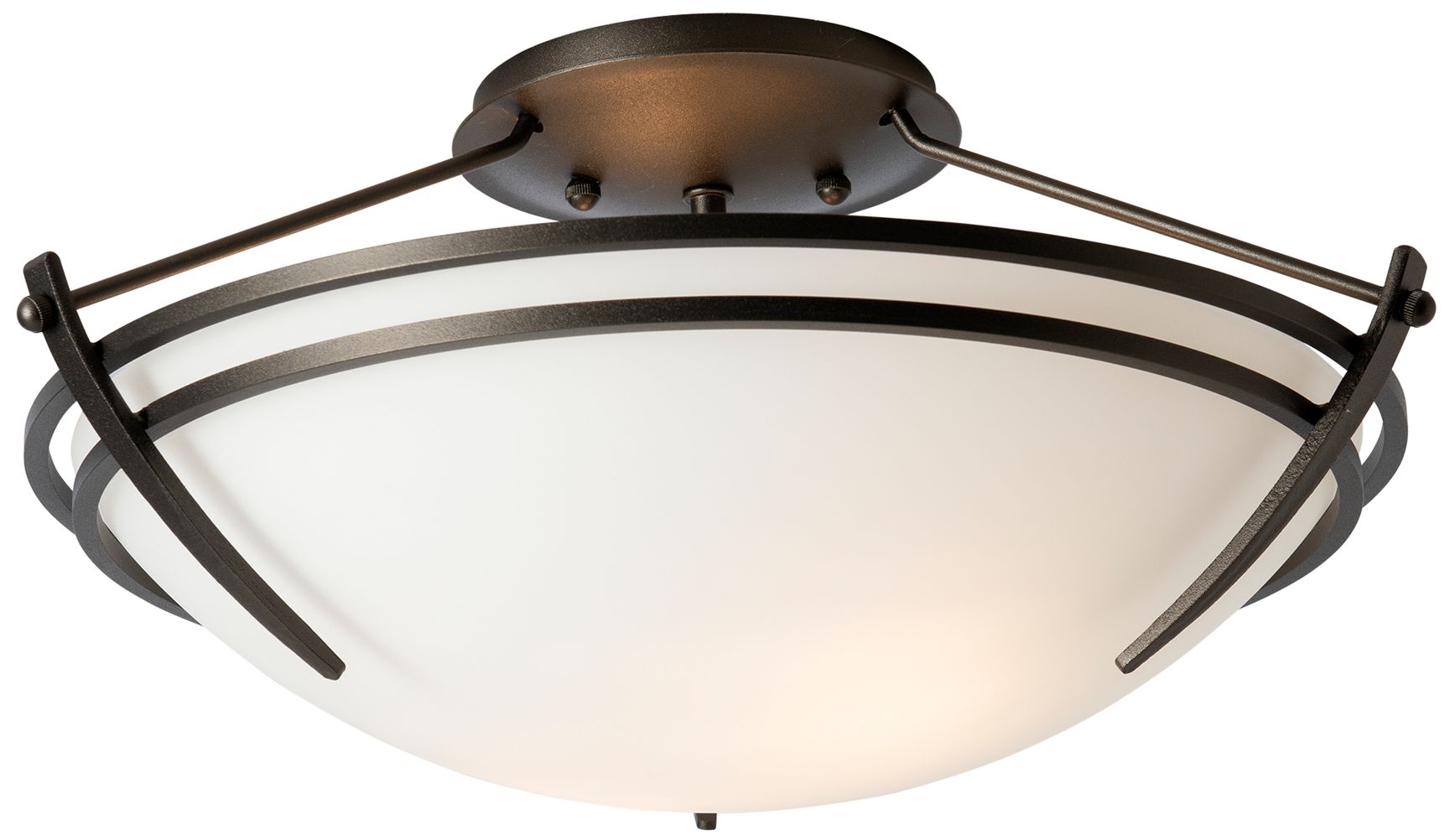 Presidio Tryne Short Semi-Flush - Oil Rubbed Bronze - Opal Glass