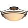 Presidio Tryne Short Semi-Flush - Oil Rubbed Bronze - Sand Glass